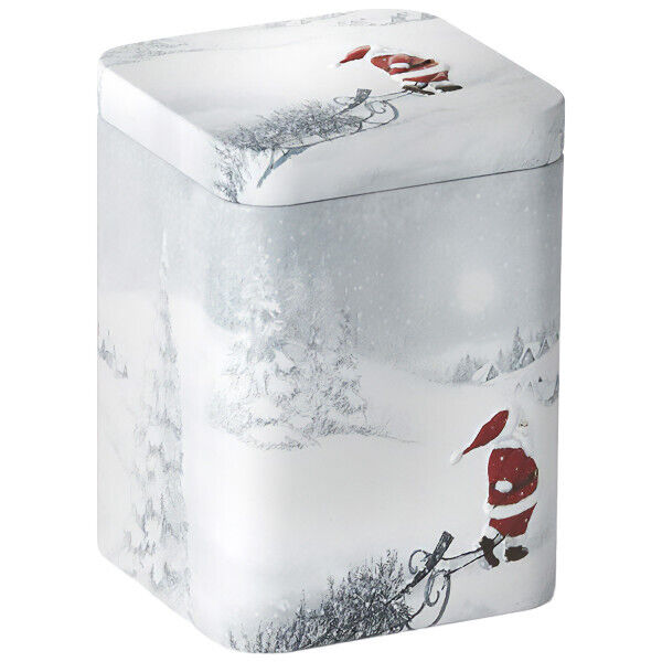 Teedose "Norwin" mit Schneelandschaft und Santa