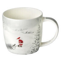 Becher "Norwin" mit Schneelandschaft und Santa