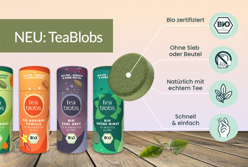 TeaBlobs | Natürlicher BIO Tee ohne Sieb oder Beutel