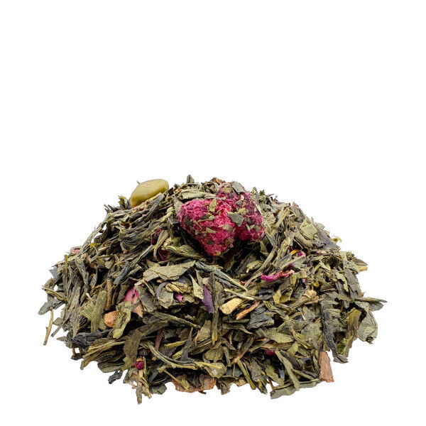 Grüntee Pistazie-Himbeer-Sahne