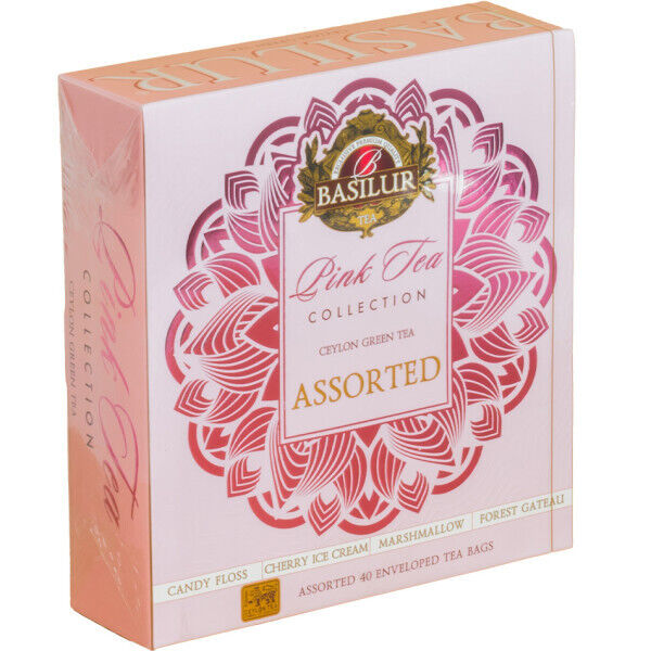 BASILUR Geschenkbox Ceylon Green "Pink Tea Assorted"
