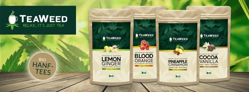TeaWeed | Relax it's just Tea - Vier leckere Sorten BIO Hanf-Tee mit Hanfsamen