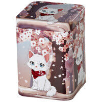 Teedose "Kohana" mit Katze im japanischen Chibi-Stil